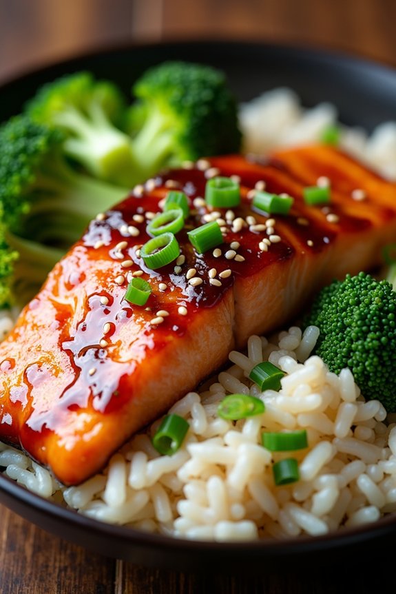teriyaki salmon rice bowl
