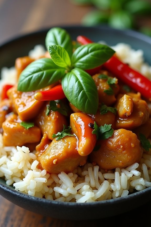 thai basil chicken bowl