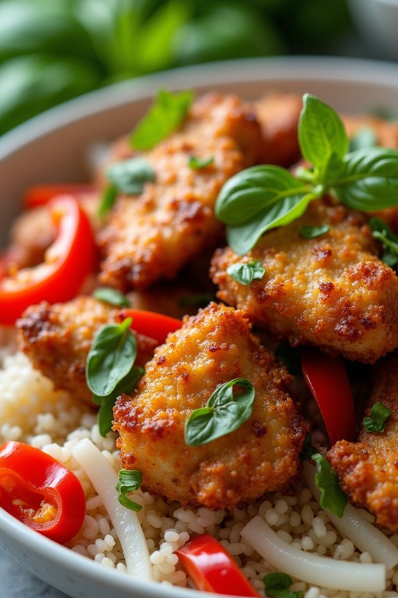 thai basil chicken bowl