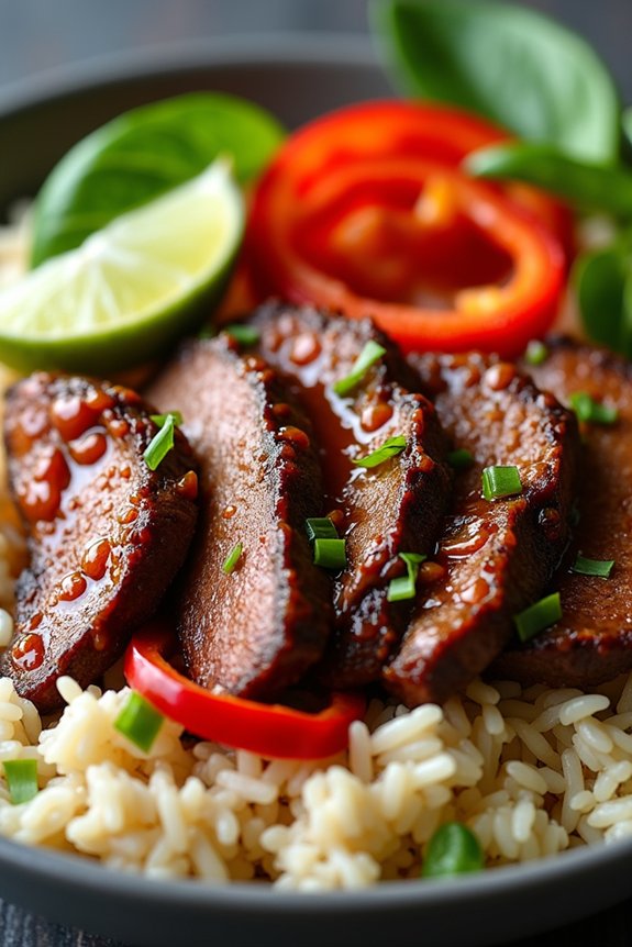 thai basil steak bowl