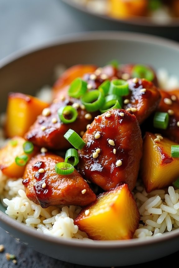 tropical teriyaki chicken bowl