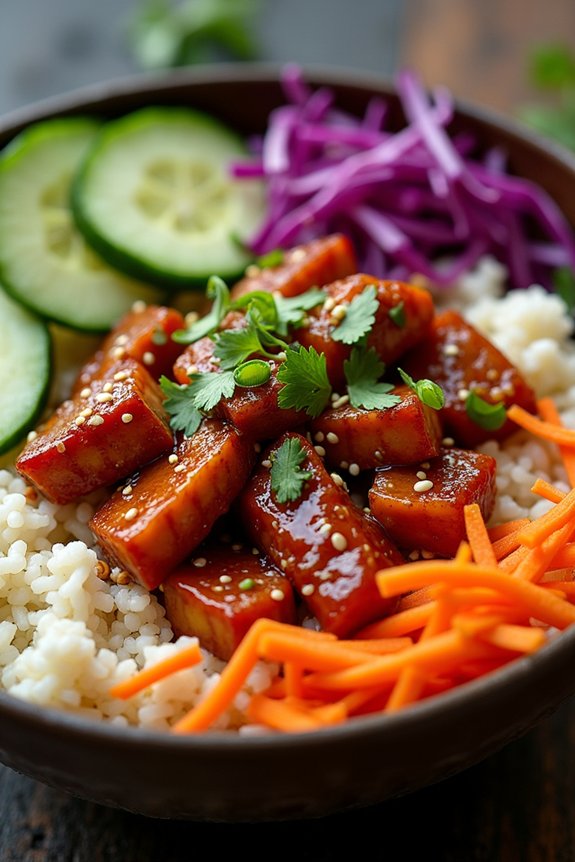 vegan korean bbq rice bowl