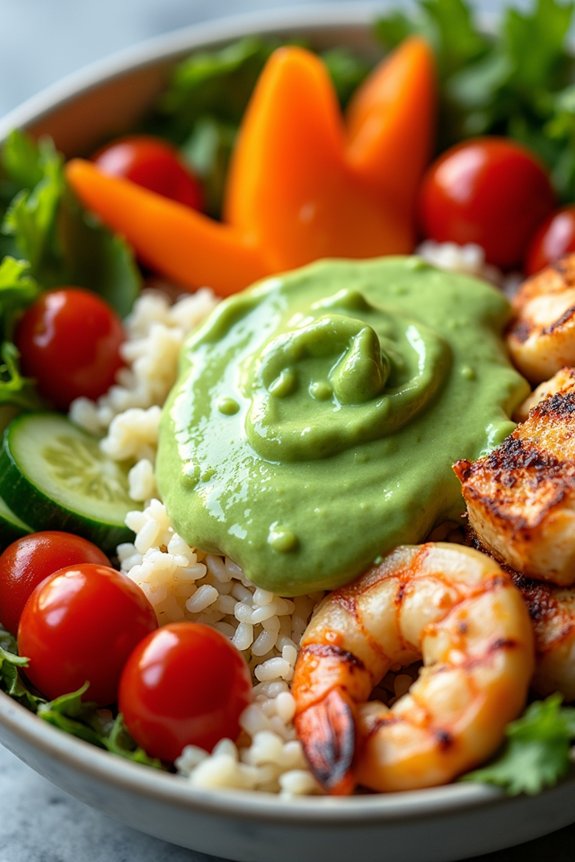 vibrant green goddess dressing