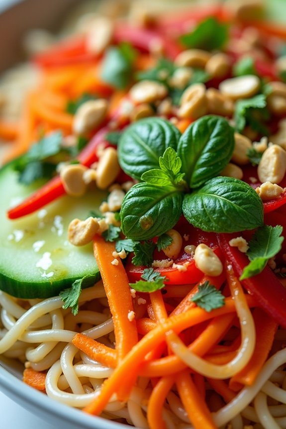 vibrant herb infused noodle salad