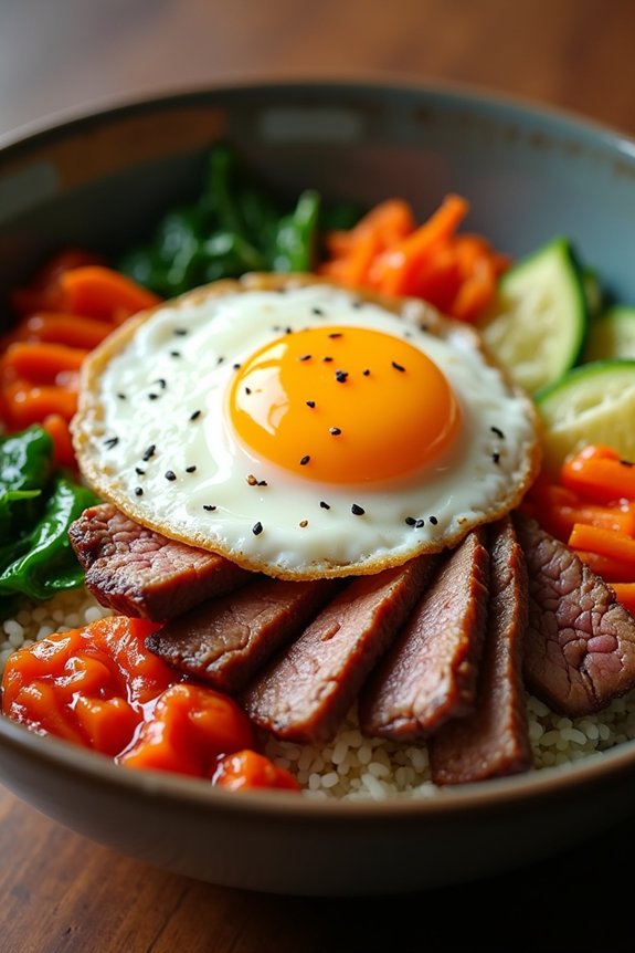 vibrant korean rice bowl