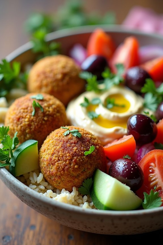 vibrant mediterranean falafel bowl