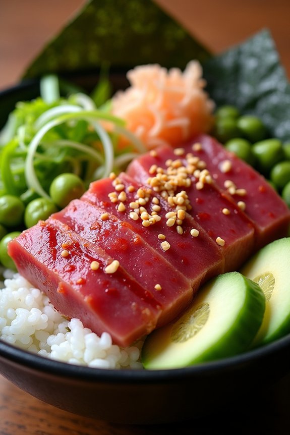vibrant tuna poke bowl