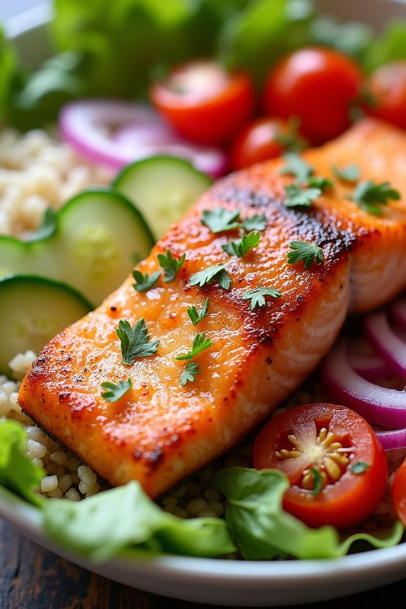 zesty salmon rice bowl
