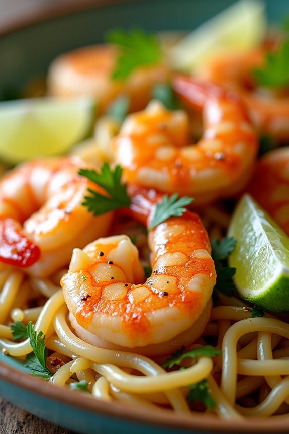 zesty shrimp noodle dish