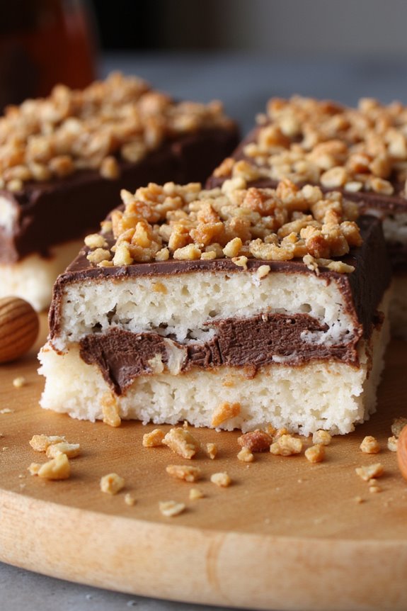 almond joy inspired rice cake