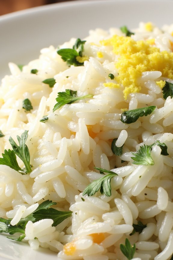 aromatic herbed lemon rice