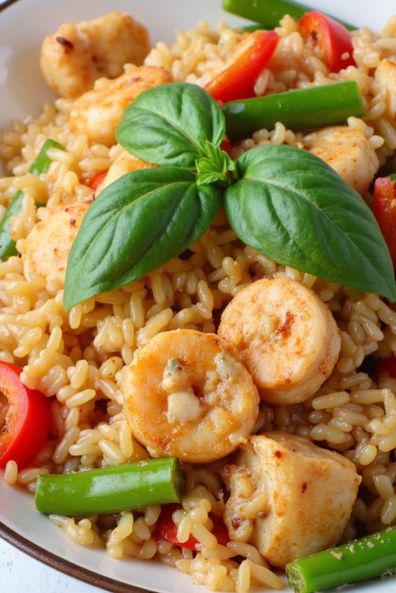 aromatic thai basil fried rice