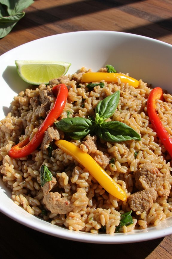 aromatic thai basil fried rice