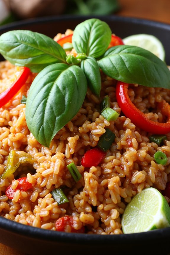 aromatic thai basil fried rice