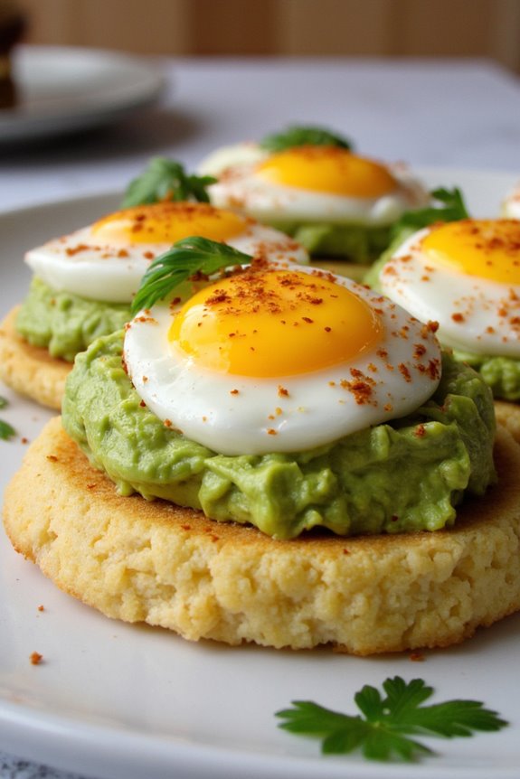 avocado egg rice cake