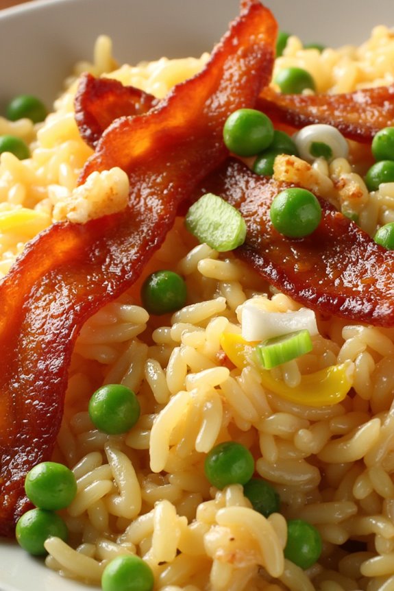 bacon and egg rice