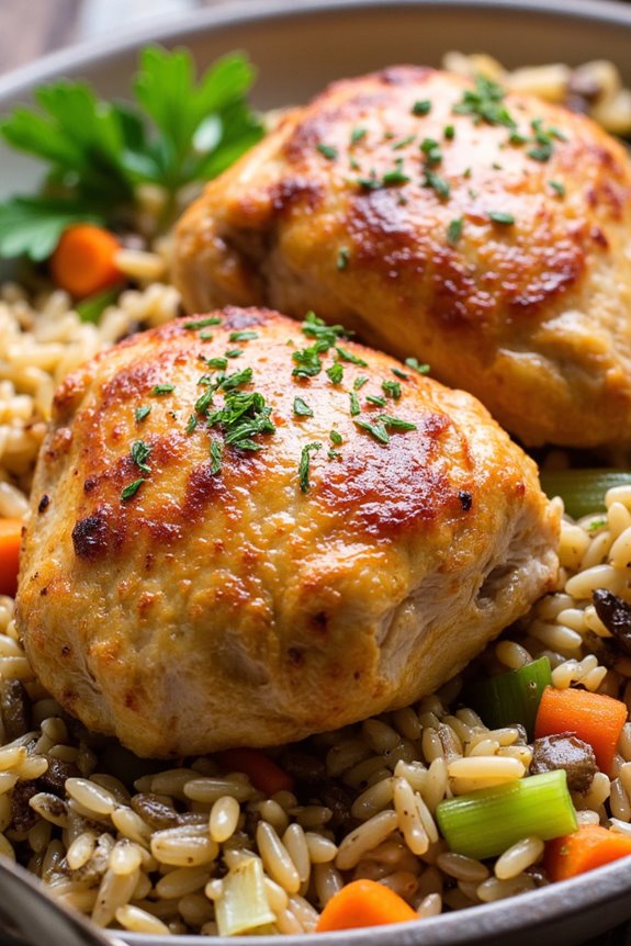 baked chicken with wild rice