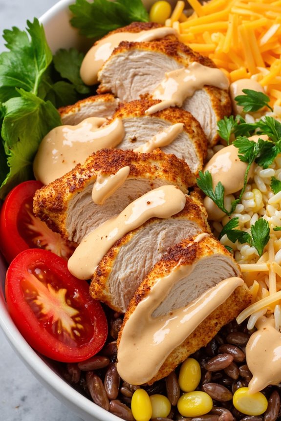 bbq chicken wild rice bowl