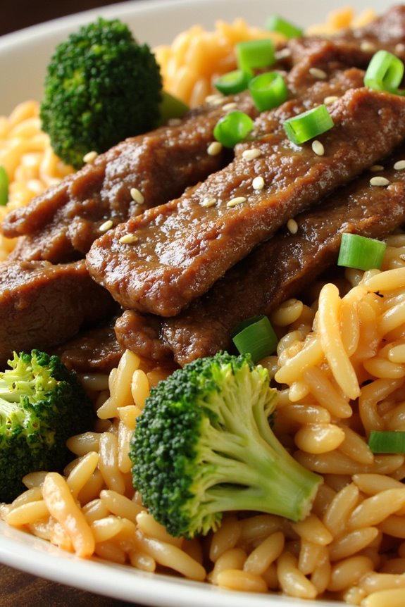 beef and broccoli fried rice
