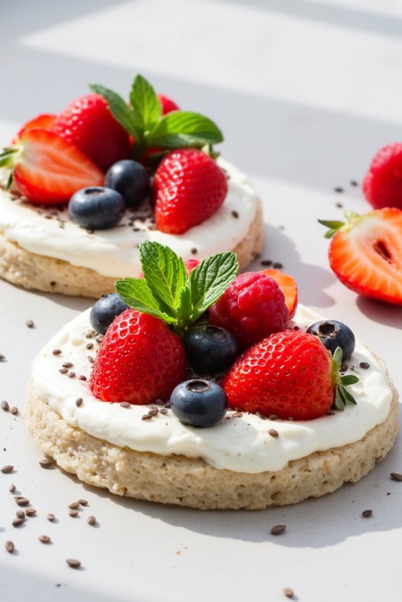 berry yogurt rice cakes