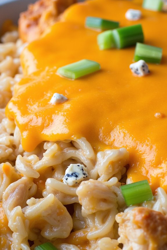 buffalo chicken rice casserole