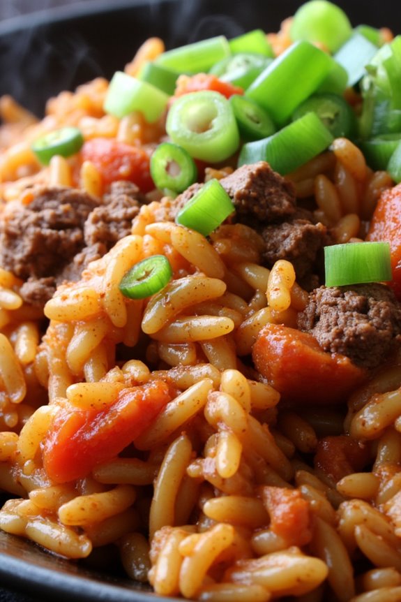 cajun beef and rice jambalaya