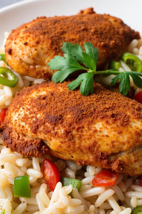 cajun chicken rice dish