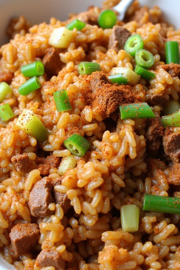 cajun spicy dirty rice recipe