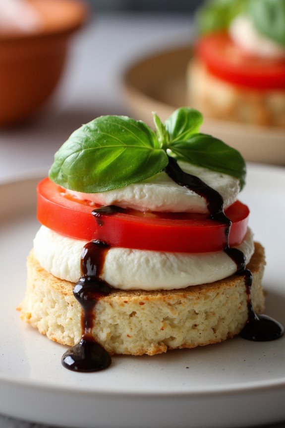 caprese inspired crunchy snack