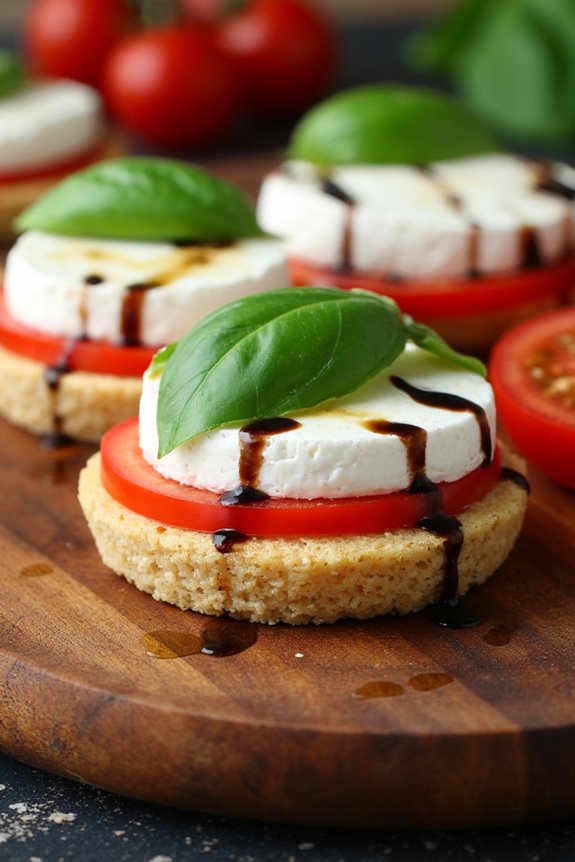 caprese rice cakes delight