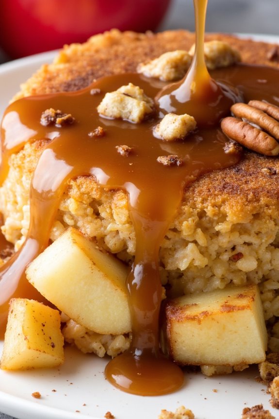 caramel apple rice cakes
