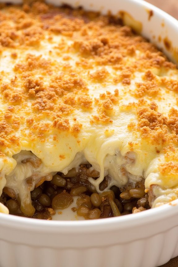 caramelized onion wild rice gratin