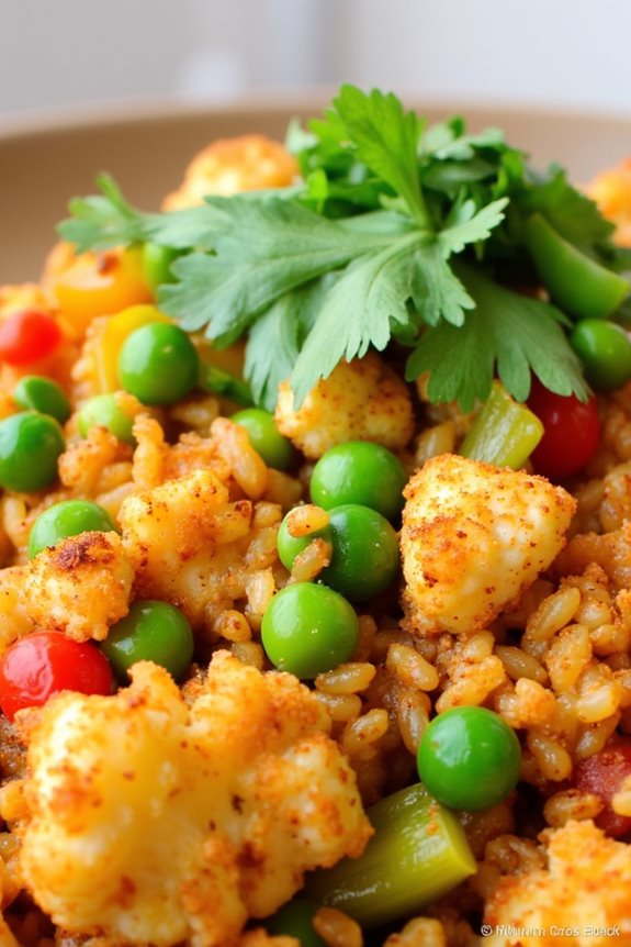 cauliflower and pea rice