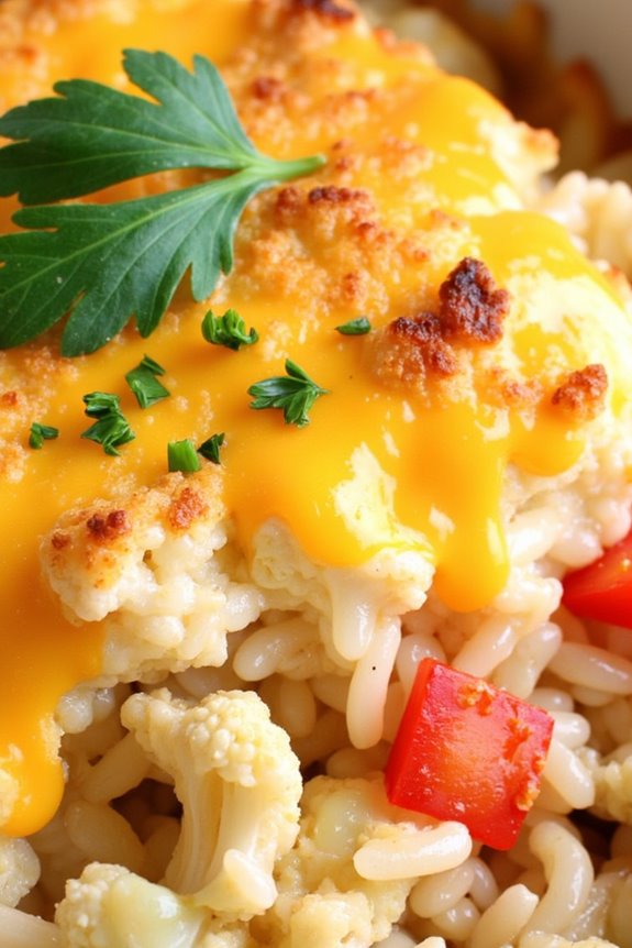 cauliflower pepper jack casserole