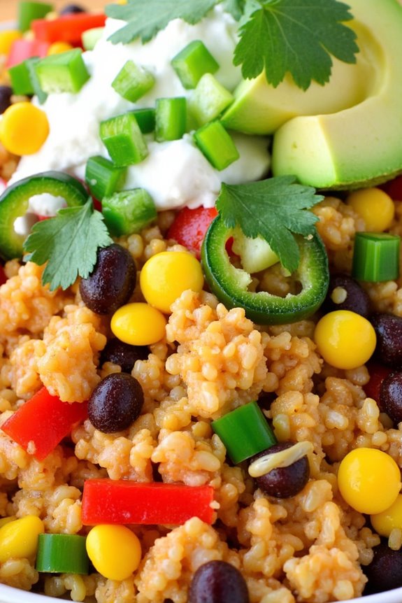 cauliflower rice with mexican flavors
