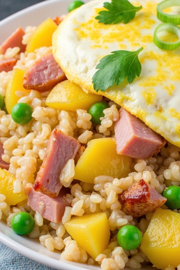 cauliflower rice with pineapple