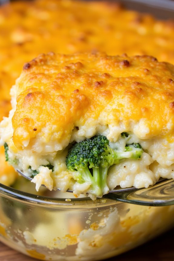 cheesy broccoli rice casserole