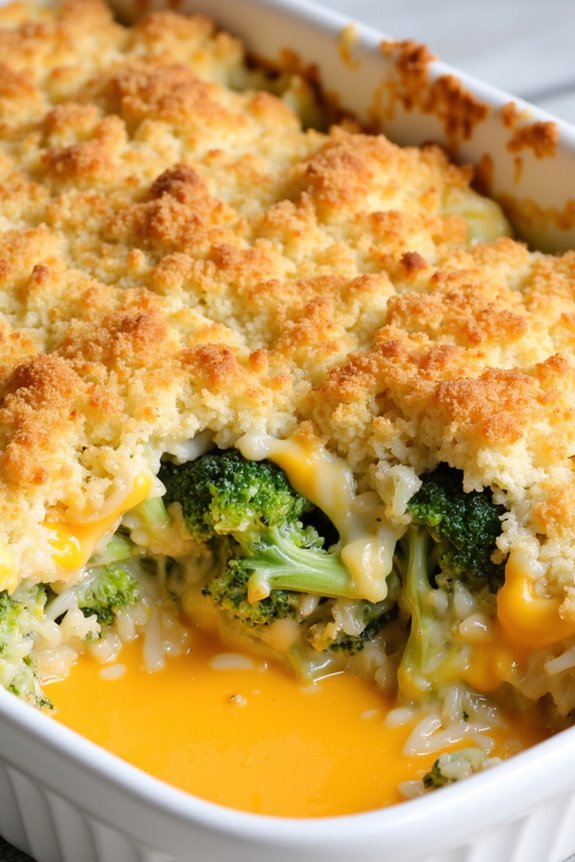 cheesy broccoli rice casserole