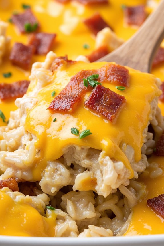 cheesy chicken bacon casserole