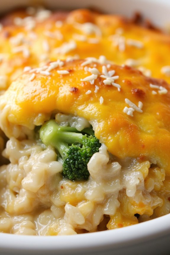 cheesy chicken broccoli rice casserole