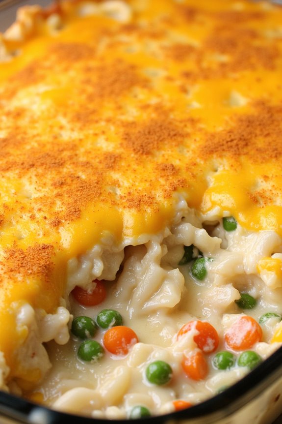 cheesy chicken rice casserole