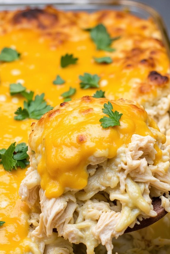 cheesy chicken rice casserole