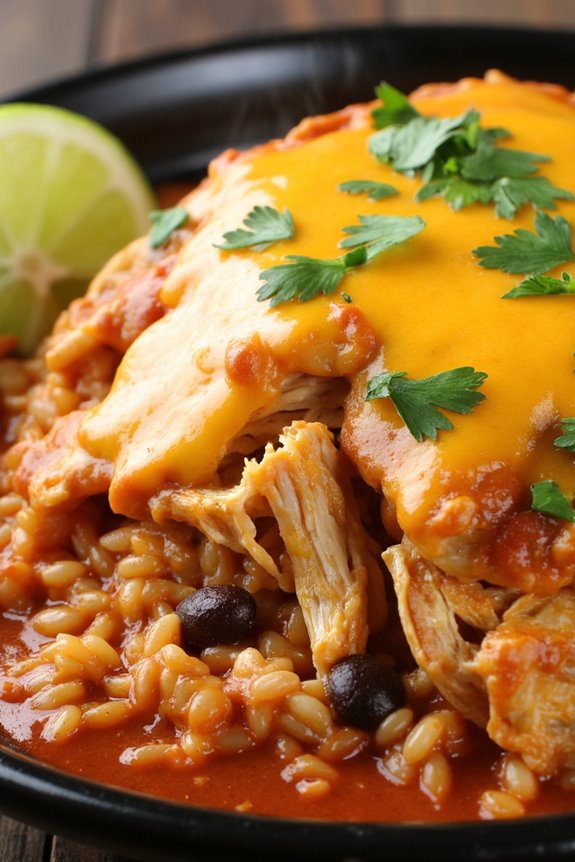 cheesy enchilada chicken recipe