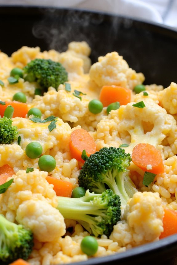 cheesy nutritious cauliflower rice
