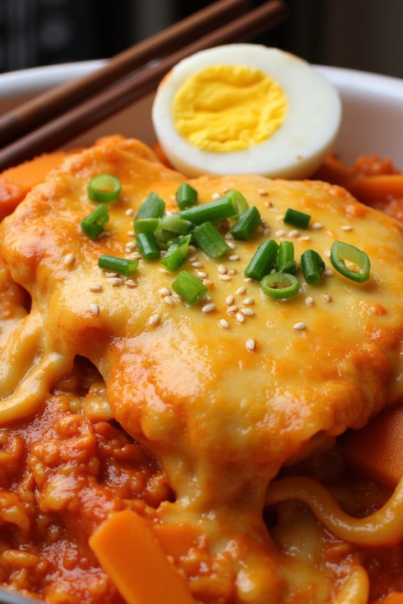 cheesy twist on tteokbokki