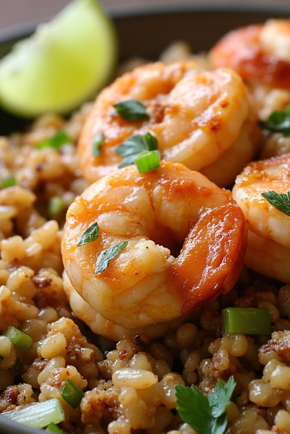 chipotle shrimp with dirty rice