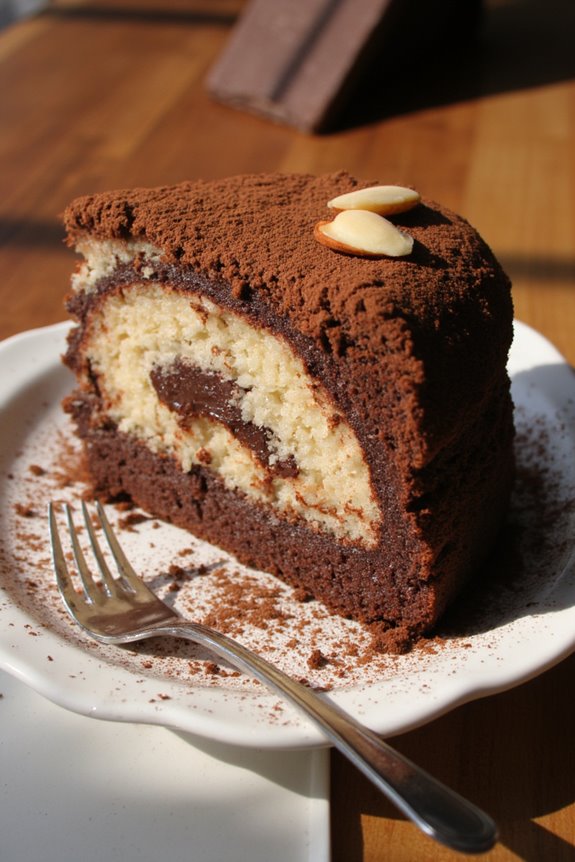 chocolate almond rice cake