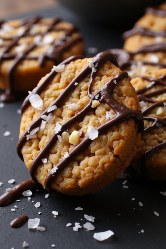 chocolate drizzled rice cakes