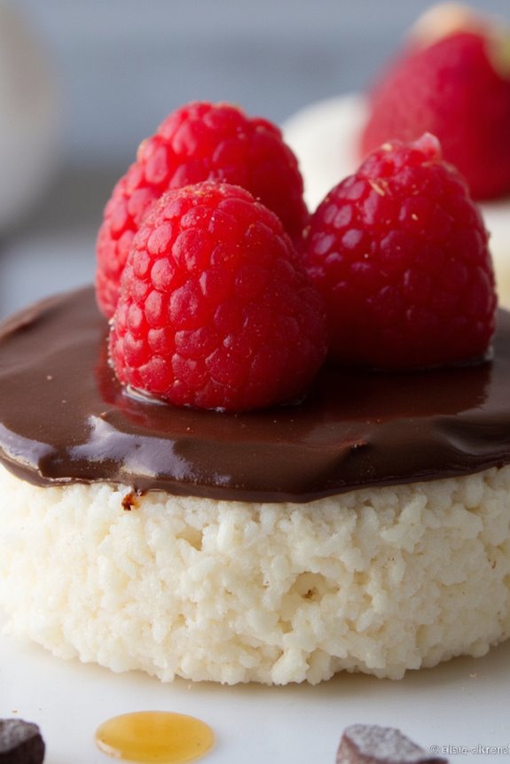 chocolate raspberry rice cakes