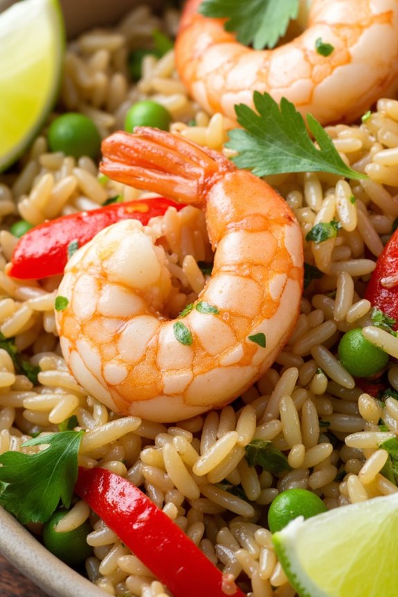 cilantro lime shrimp fried rice